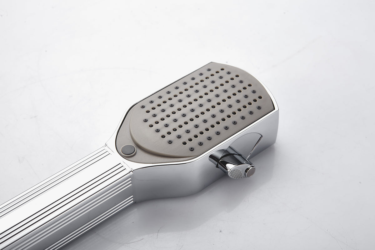 Chrome / Detangler Comb Showerhead