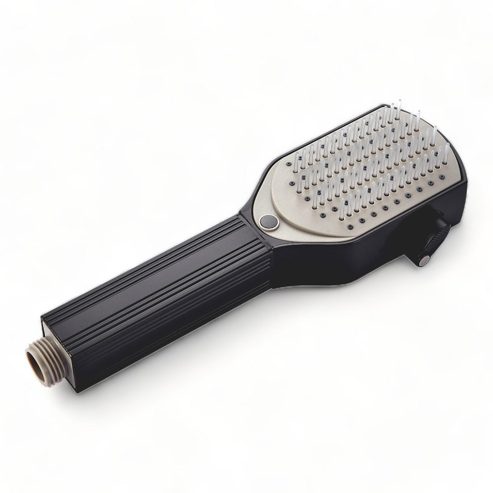 Black / Detangler Comb Showerhead